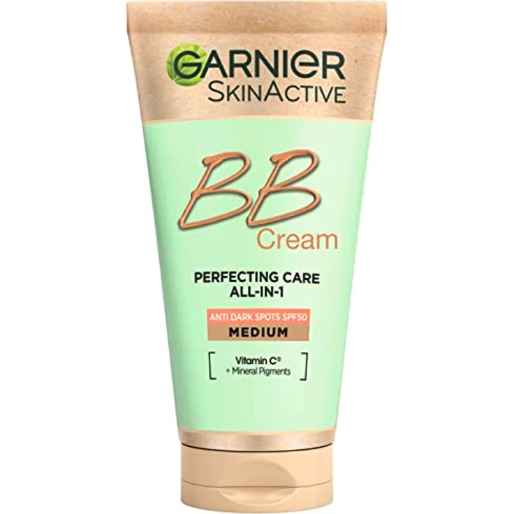 Garnier SkinActive BB Cream Perfektionierende All-In-1 Pflege Mittel mit LSF50 gegen dunkle Flecken, mit Vitamin C und Mineralpigmenten, 50 ml – Bild 1