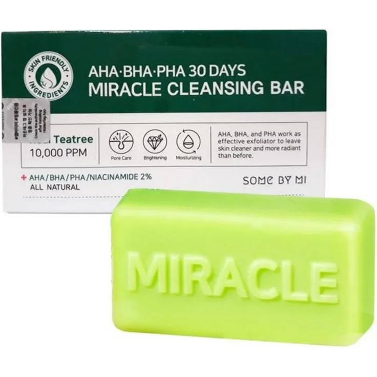 SOME BY MI Gesichtsreinigung AHA BHA PHA 30 Days CLEANSING BAR Gesichtspeeling 160 g mit hauterneuernder Wirkung