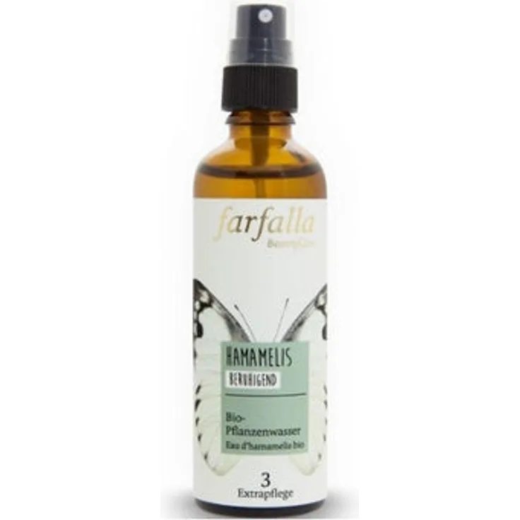 Farfalla Bio-Pflanzenwasser - Hamamelis Gesichtswasser 75 ml mit reinigender Wirkung