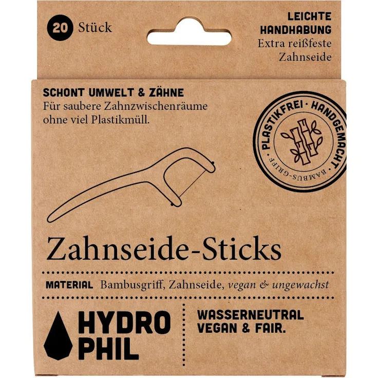 Hydrophil Produkte Hydrophil Produkte Zahnseide Sticks - Bambusgriff Zahnseide 1.0 pieces