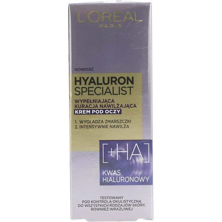 L'Oréal HYAL. REPLUMPING MOISTURIZING EYE CREAM 15 ml mit Anti-Aging Wirkung