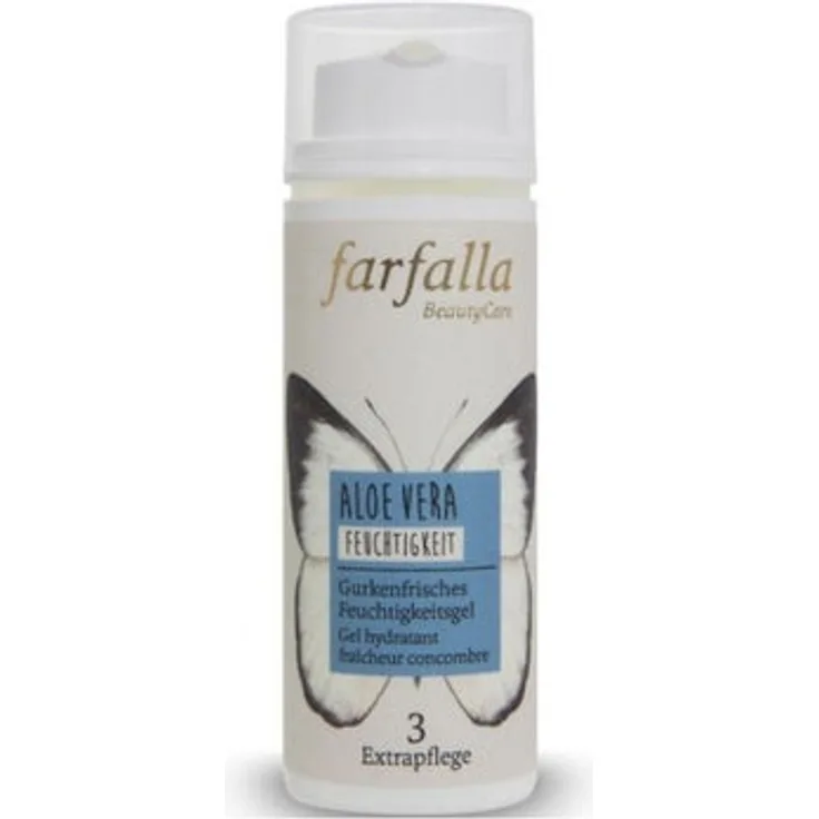 Farfalla Aloe Vera - Gurkenfrisches Feuchtigkeitsgel Feuchtigkeitsserum 50 ml mit feuchtigkeitsspendender Wirkung
