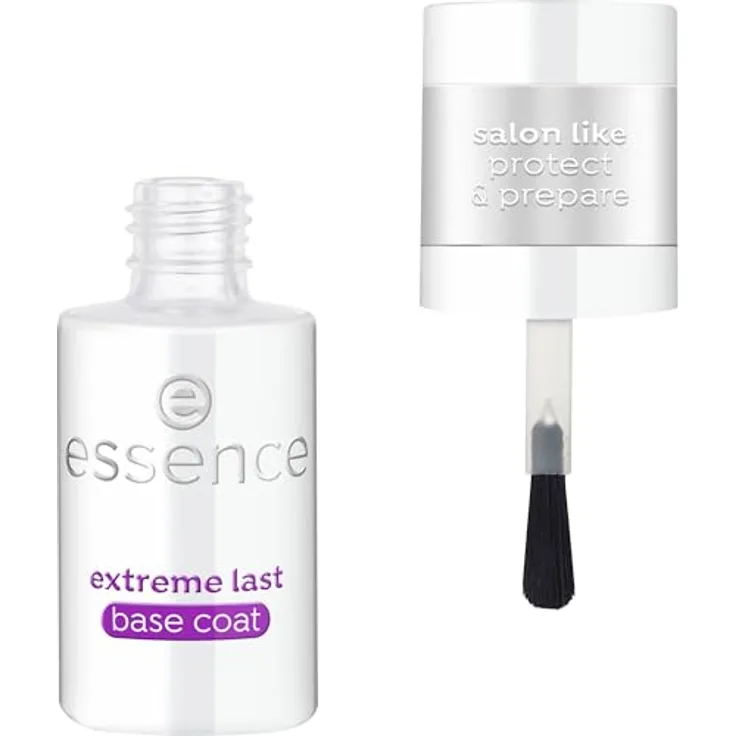 Essence Cosmetics extreme Last base coat, Unterlack, Transparent, langanhaltend, grundierend, schützend, vegan, ohne Mikroplastikpartikel, ohne Konservierungsstoffe, ohne Parfüm, 1er Pack (8ml) Nagellack