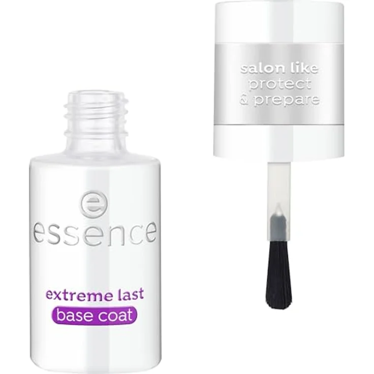 Essence Cosmetics extreme Last base coat, Unterlack, Transparent, langanhaltend, grundierend, schützend, vegan, ohne Mikroplastikpartikel, ohne Konservierungsstoffe, ohne Parfüm, 1er Pack (8ml) Nagellack – Bild 1