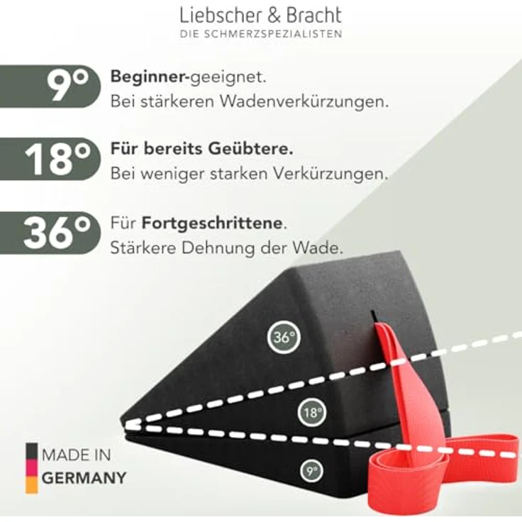 Liebscher & Bracht Knieretter mit Trittschlaufe – 3 Dehnkeile gegen Knieschmerzen, sicherer Stand beim Üben – Bild 8