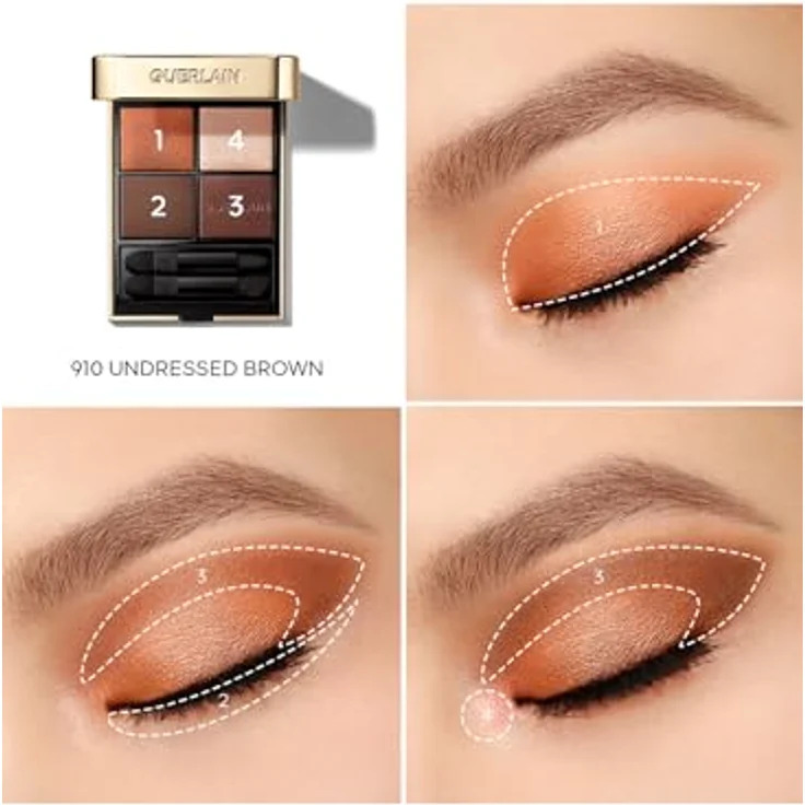 GUERLAIN Ombres G Lidschatten-Palette, Farbton 910 Undressed Brown, 8,8 g, für Damen – Bild 3