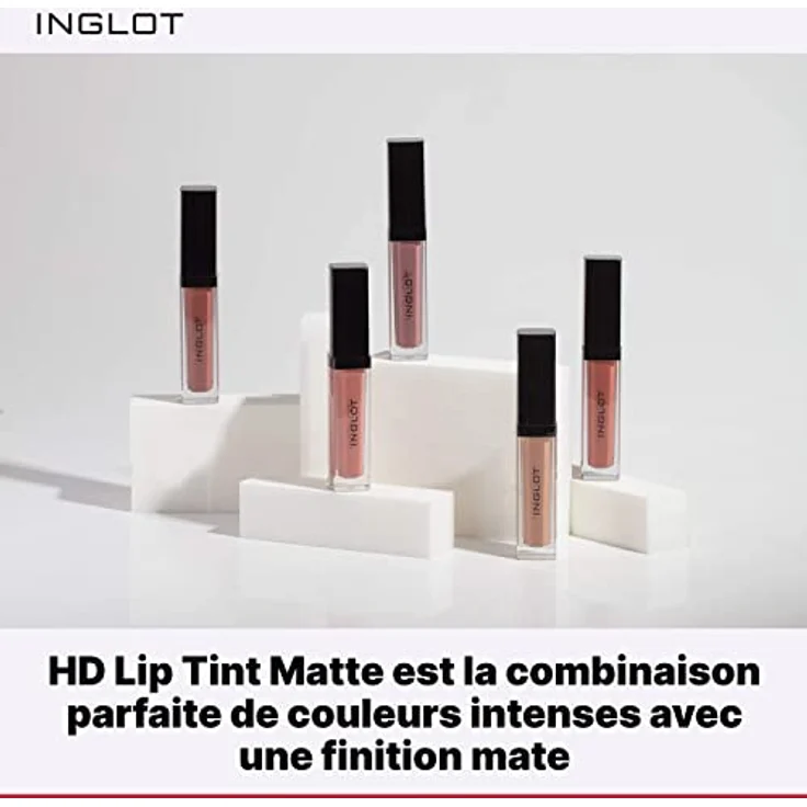 Inglot HD Lip Tint Matte Flüssiger Lippenstift, sattes Finish, langanhaltende Formel, 5,5 ml: 16, in elegantem Rot – Bild 5