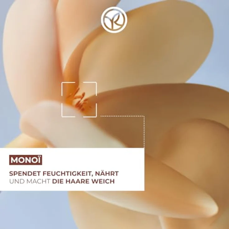 Yves Rocher 3-in-1 Feuchtigkeitsspendende Haarmaske Monoï, Nährende Pflege & Geschmeidigkeit, Mit Monoï aus Tahiti, 250 ml, Ohne Silikone – Bild 3