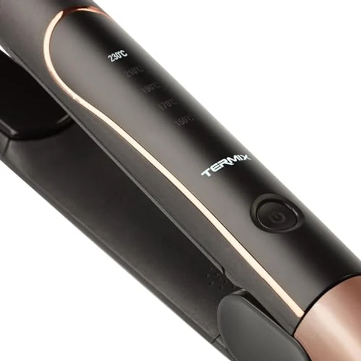Termix Wild - Professionelles Haareisen Wild. Ionentechnologie mit Keramik- und Turmalinplatten. Perfektes Glätten und Natürliche Wellen und Locken. Temperaturregler Heiß In 45 Sek. Schwarz für seidig glattes Haar – Bild 5