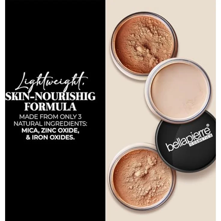 bellapierre Mineral Foundation SPF 15, Lose Pudergrundierung, Veganes & tierversuchsfreies Make-up, Hypoallergen, Mattes Finish, Öl- & Talkfreies, 9g - Biscotti – Bild 3