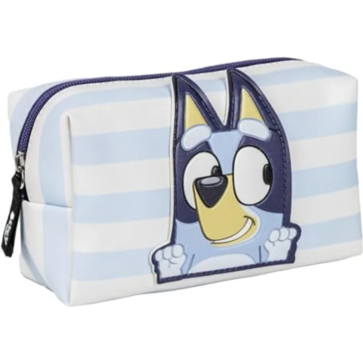 Cerda Bluey Kulturbeutel, Kunstleder Waschbeutel für Kinder, 17×10×7 cm, pflegeleicht und kindgerechtes Motiv