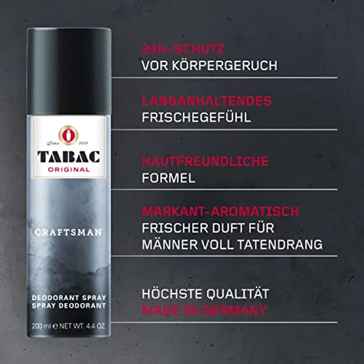 Tabac Craftsman Deodorant Vaporisateur 200 ml – Bild 2