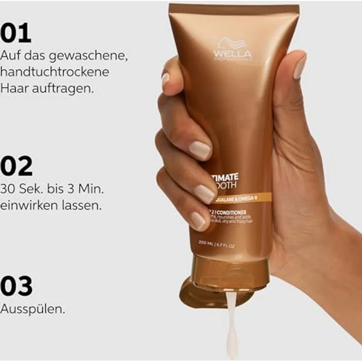 Wella Professionals Ultimate Smooth Conditioner - Pflegende Haarspülung Mit Squalan & Omega 9 - Für Trockenes, Stumpfes & Krauses Haar (1 l) – Bild 3
