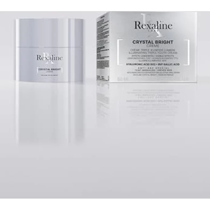 Rexaline - Crystal Bright Creme, Multi-Perfector-Creme mit Hyaluronsäure, für alle Hauttypen, cruelty free - 50 ml – Bild 2