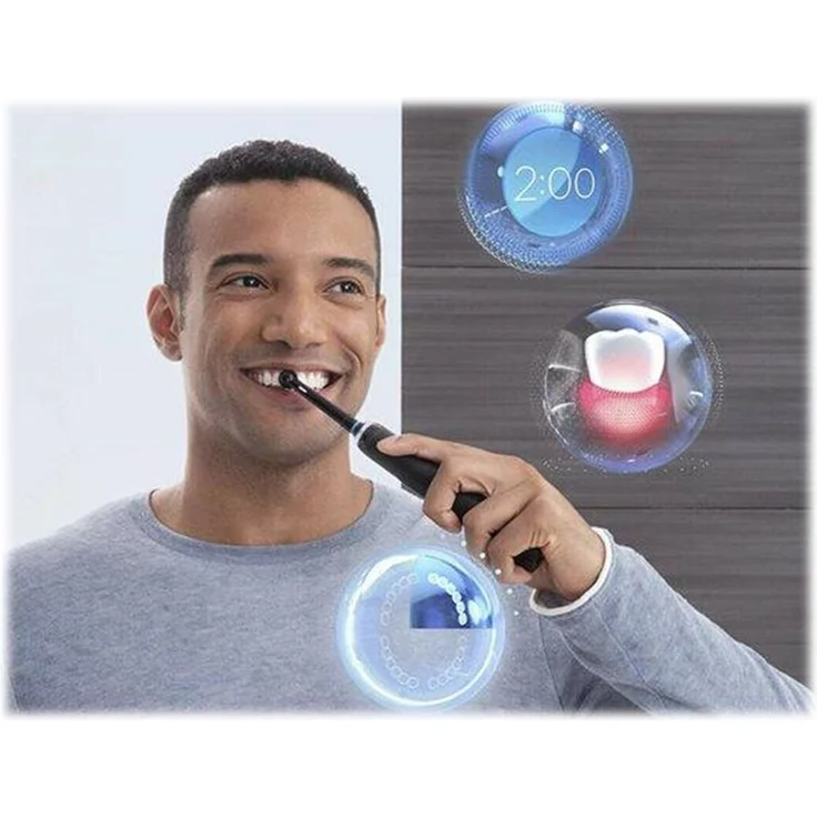 Oral-B Genius X Elektrische Zahnbürste-Electric Toothbrush mit künstlicher Intelligenz & Putztechnikerkennung, visuelle Andruckkontrolle, 6 Putzmodi inkl. Sensitiv, Timer – Bild 3