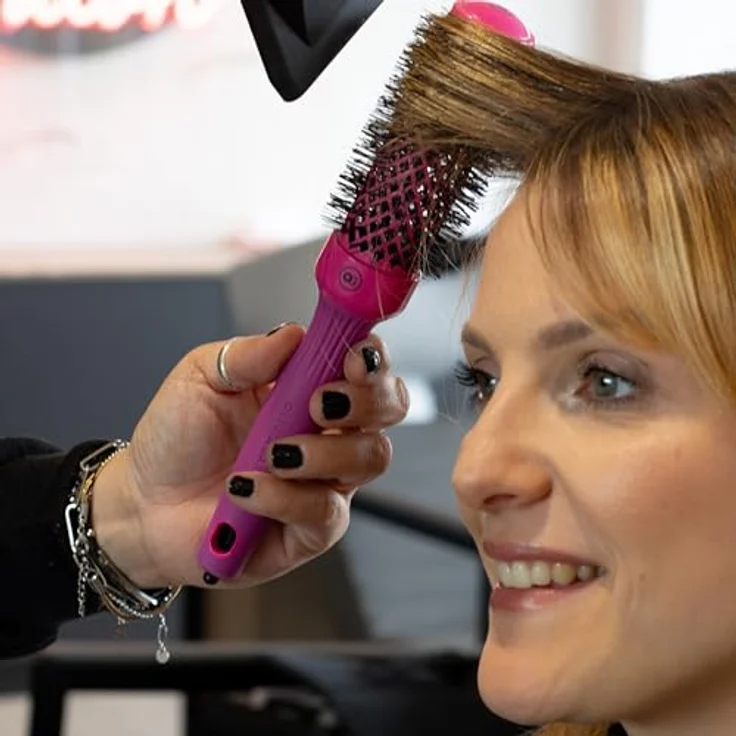 Olivia Garden Expert Blowout Shine – Pink - 35 - Runde, antistatische Keramikbürste für glänzende und frizzfreie Blowouts – Bild 3