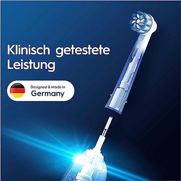 Oral-B Pro Sensitive Clean Aufsteckbürsten für elektrische Zahnbürste, 10 Stück, sanfte Zahnreinigung, X-Borsten, Original Oral-B Zahnbürstenaufsatz, briefkastenfähige Verpackung, Made in Germany – Bild 5