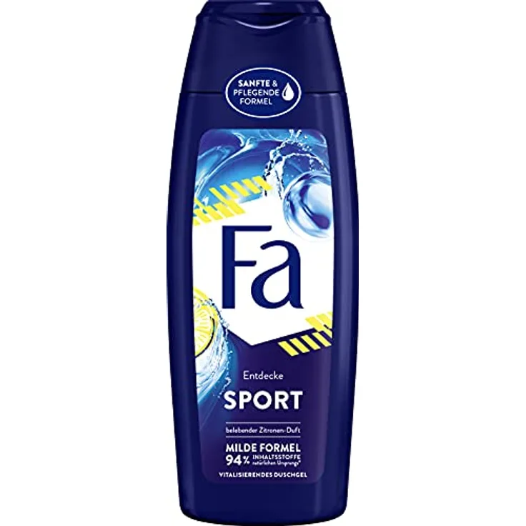Fa Sport Duschgel, Zitronen Duft, 250 ml - Belebender Frischekick nach dem Training