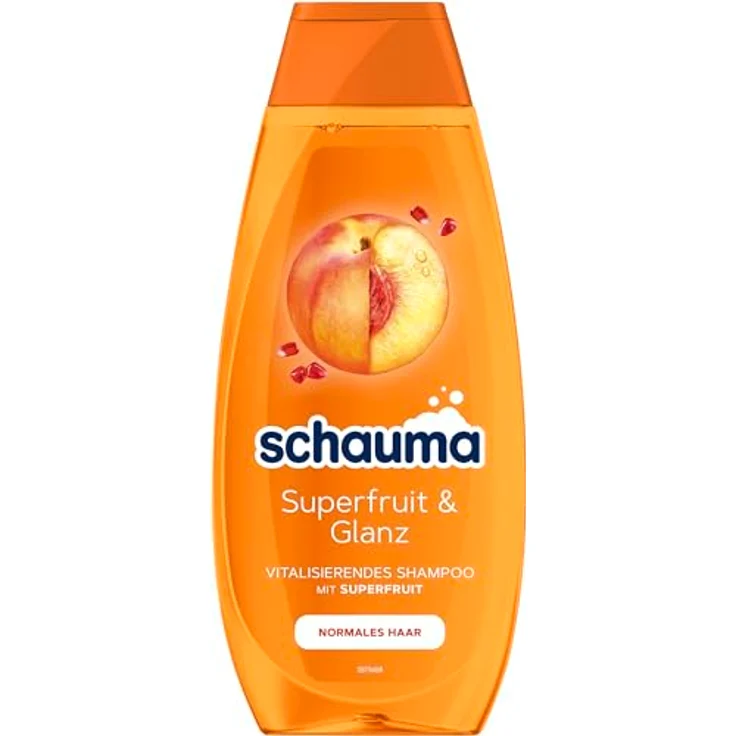 Schauma Vitalisierendes Shampoo mit Superfruit und Glanz, 400ml, vegan und silikonfrei für normales Haar – Bild 1