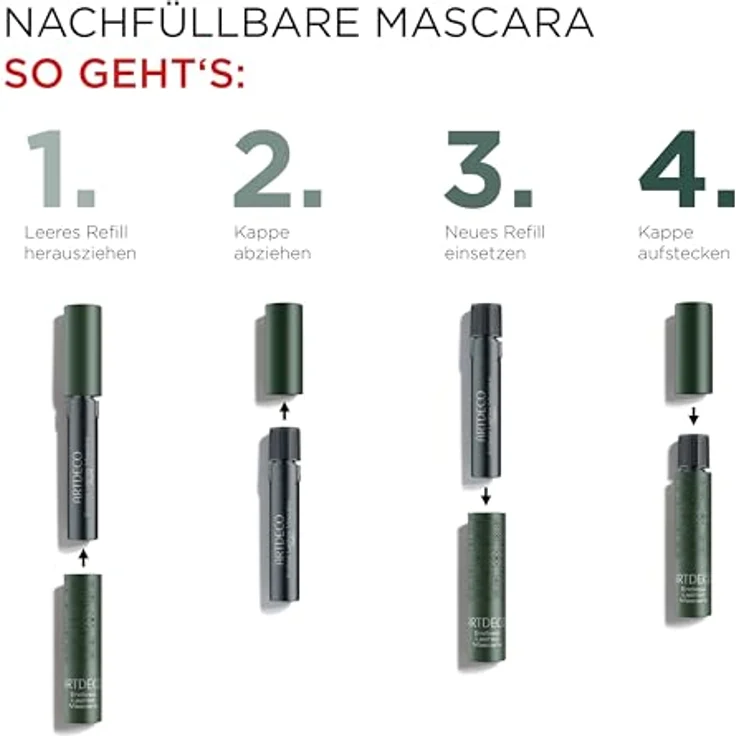 Artdeco Multi Lash Volume Mascara Refill - Nachfüllbare Mascara für Volumen- und Lash-Extension-Effekt - 1 x 8 ml in Schwarz – Bild 3