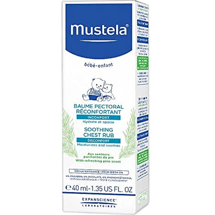 Mustela Bébé Soothing Chest Rub Balsam mit Kiefer-Essenz für einen ruhigen Schlaf 40 ml – Bild 3