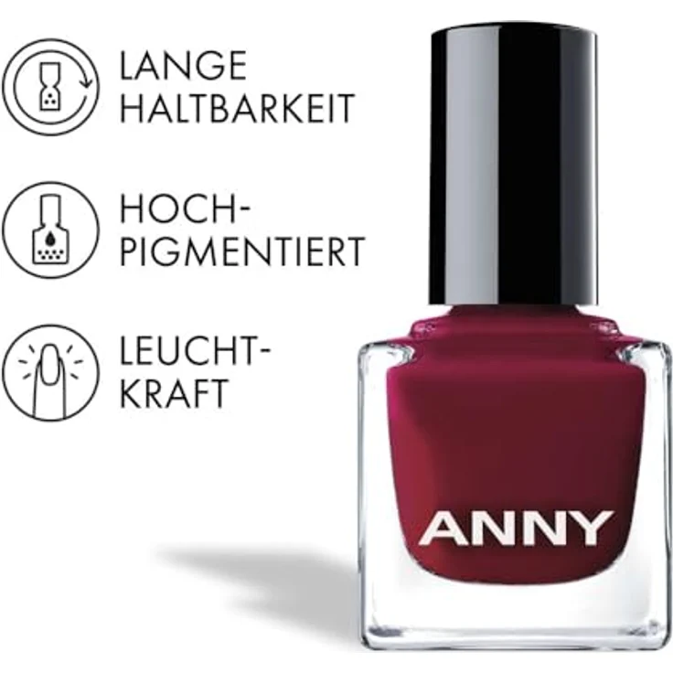 ANNY Nail Polish, Party Is Started – Hochwertiger Nagellack in intensivem Rot, splitterresistent, schnelltrocknend, 15ml – Bild 4
