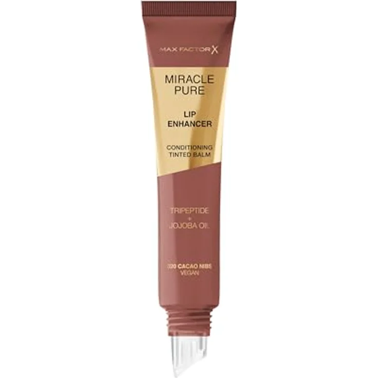 Max Factor Miracle Pure Lip Enhancer, hydratisierendes Lipgloss für Damen, Farbton 020 Cacao Nibs, 12 ml, glanzverleihend und feuchtigkeitsspendend – Bild 1
