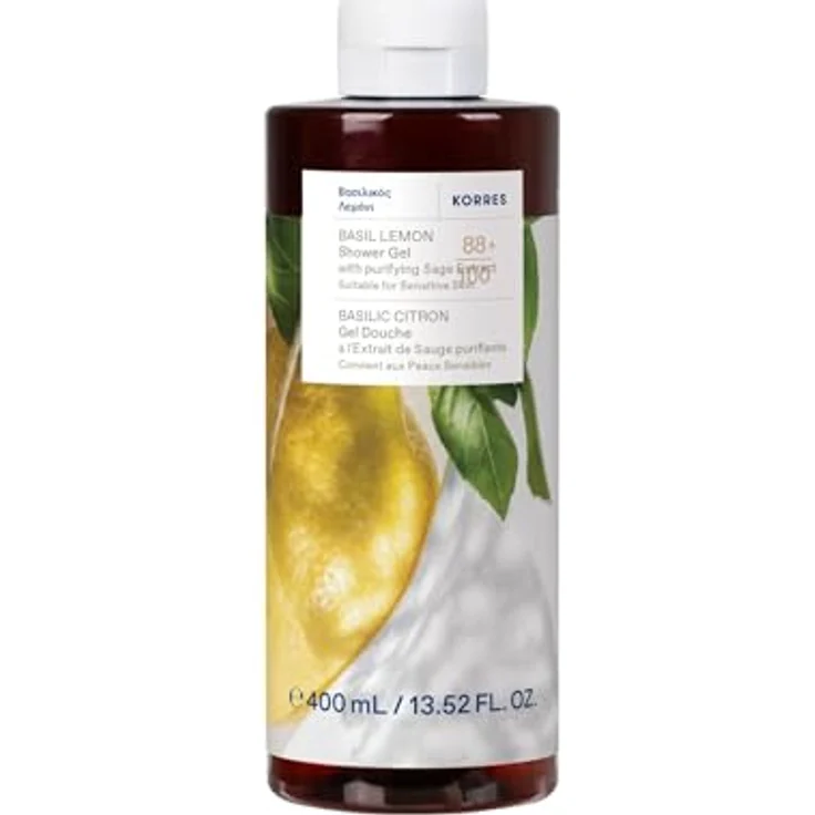 Korres Basil Lemon, erfrischendes Duschgel mit Feuchtigkeitsspender, 400 ml – Bild 1