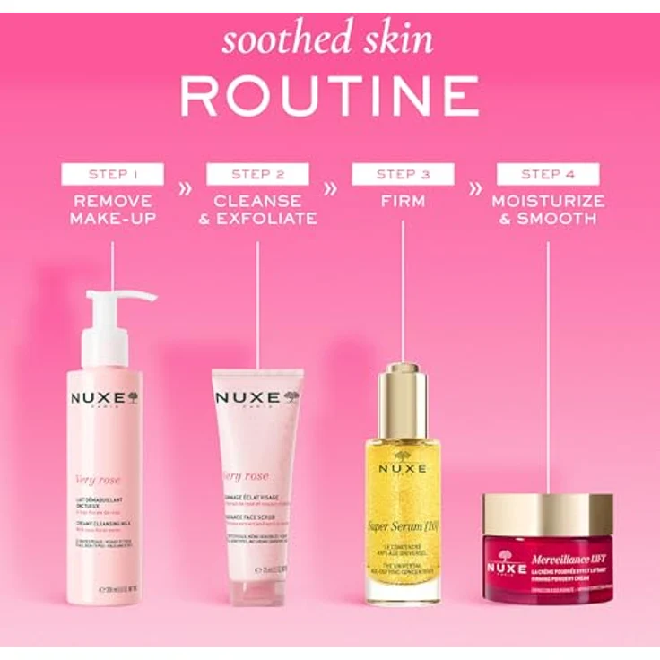 Nuxe Very Rose Radiance Face Scrub, Gesichtspeeling für Damen mit Rosenwasser und Aprikosenkernpulver, 75 ml – Bild 6