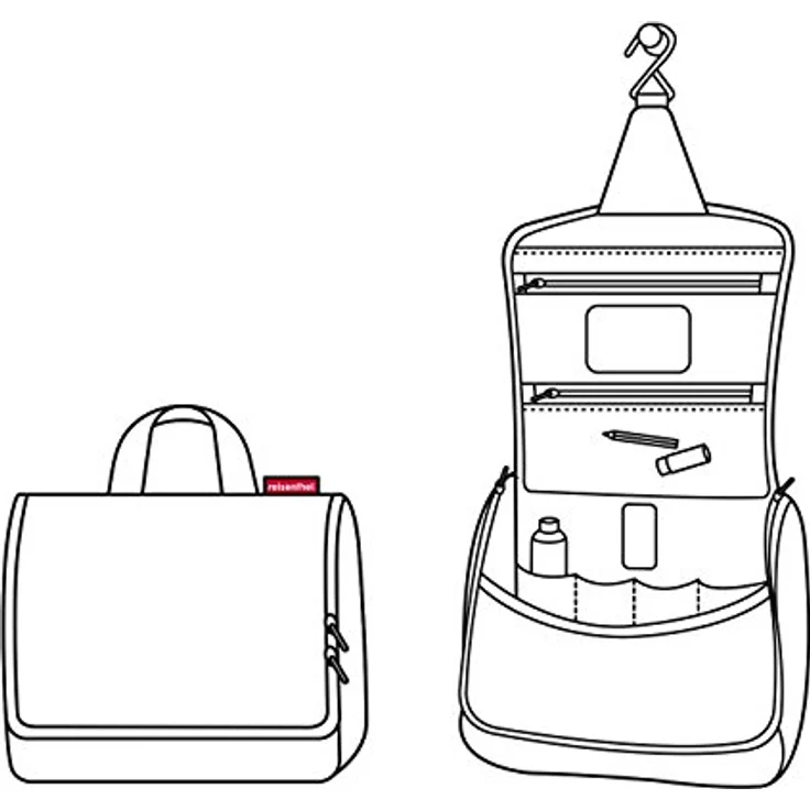 reisenthel toiletbag red Maße: 23 x 20 x 10 cm - Maße: 23 x 55 x 8,5 cm expanded - Volumen: 3 l – Bild 5
