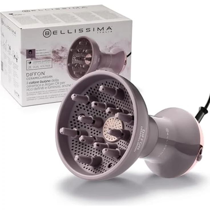 BELLISSIMA Diffon Ceramic & Argan, Diffusor für lockiges Haar mit Arganöl, sanftes Trocknen, Anti-Frizz, 2-fache Spannung – Bild 1
