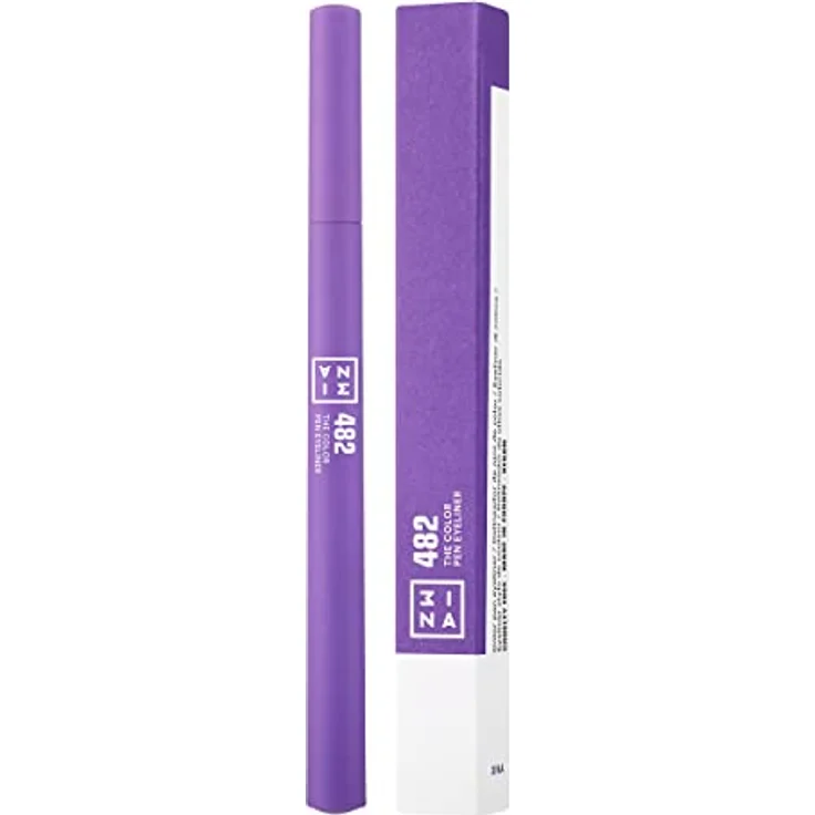 3INA The Color Pen Eyeliner, Filzstift-Eyeliner in kräftigem Lila, Farbton 482, 1 ml – Bild 7