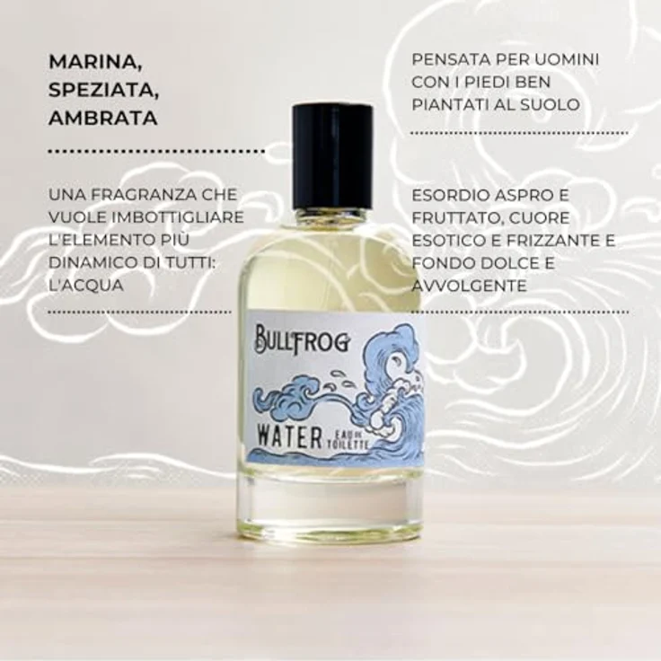 Bullfrog Eau de Toilette Elements Water 100 ml, würzig-frischer Duft mit holzigen Noten – Bild 3