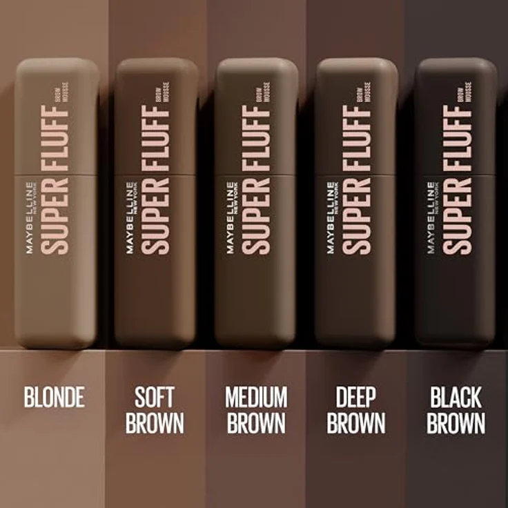 MAYBELLINE NEW YORK Super Fluff Mousse, Augenbrauen-Gel in 260 Deep Brown, 5 ml, für gepflegte und definierte Augenbrauen – Bild 4