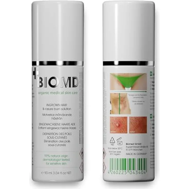 BIOMED BioMD eingewachsene Haare ade Konzentrat, 90 ml Lotion zur Entfernen von eingewachsenen Haaren