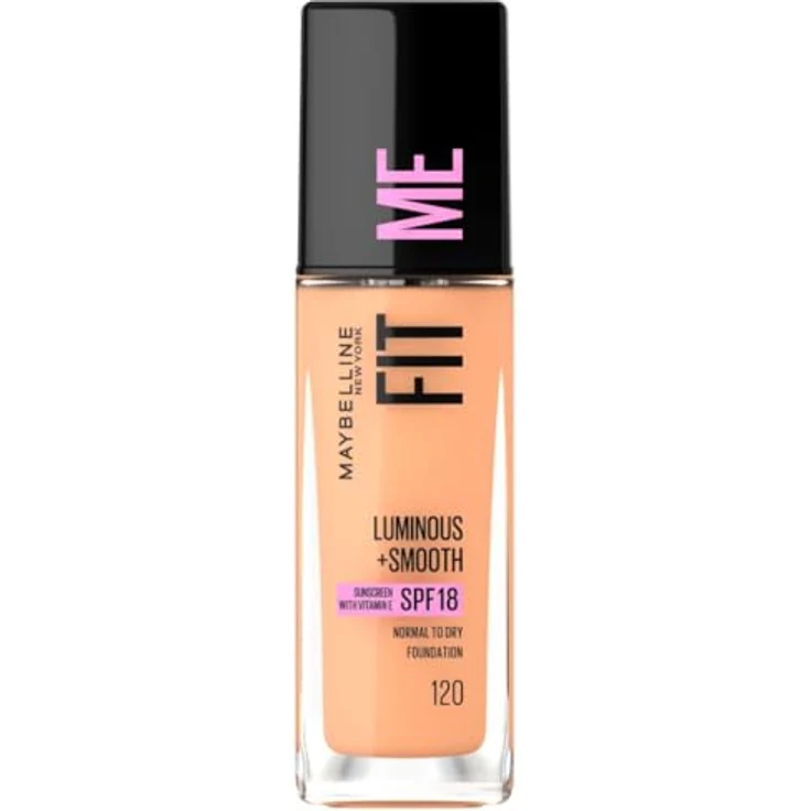 MAYBELLINE NEW YORK Fit Me! Flüssiges Make-Up, 30 ml, für klare und glatte Haut, Farbton 120 Classic Ivory – Bild 1