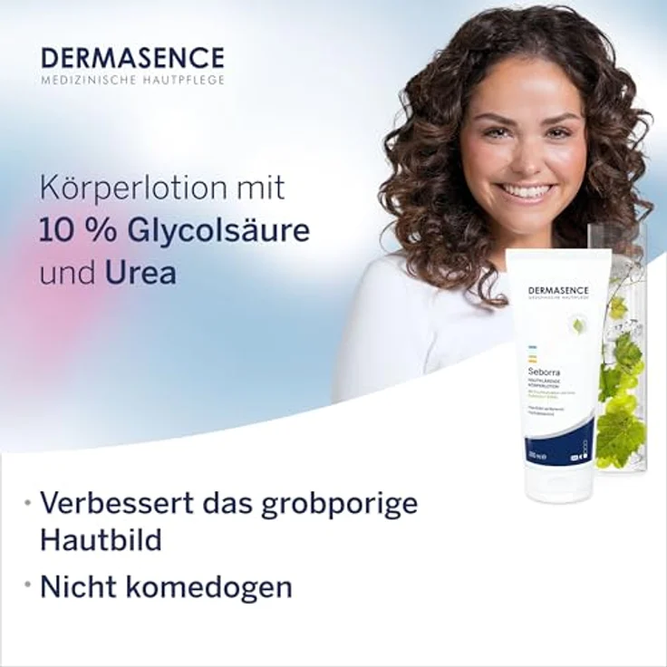 Dermasence Seborra, Hautklärende Körperlotion mit 10% Glycolsäure und Urea, 200 ml – Bild 4