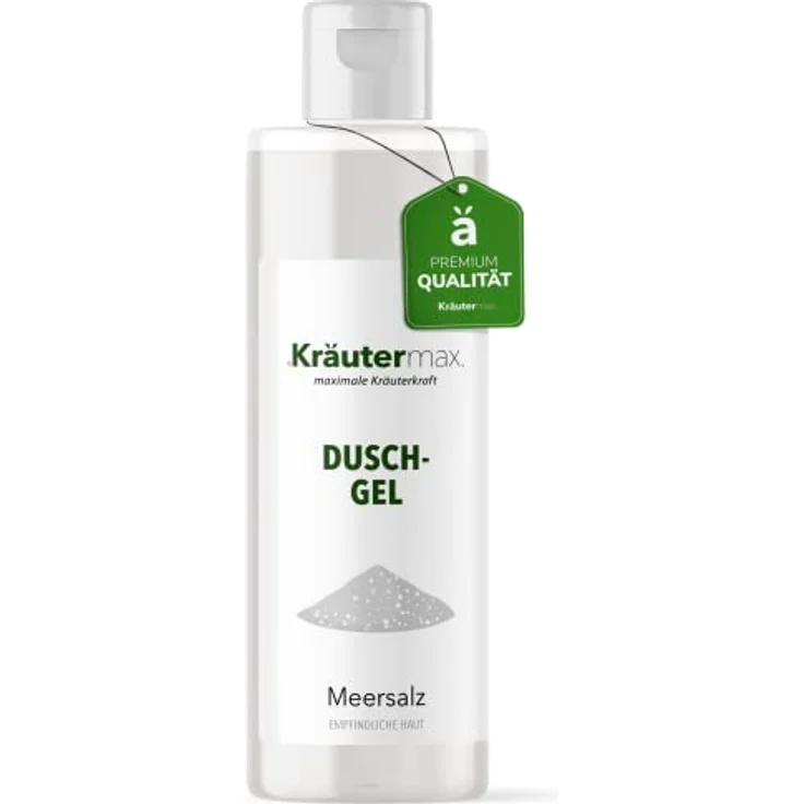 Kräutermax. Meersalz Duschgel Naturbelassen Kosmetik für Haut und Haare, 250 ml - Erfrischende Pflege und Feuchtigkeit, ohne Zusätze, 100% natürlich 🌿 – Bild 1