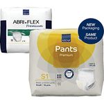 Abena Pants Premium Inkontinenz-Hose, Inkontinenz-Hose für Damen und Herren, diskret, schützend, atmungsaktiv, bequem, Größe S 1, 60-90 cm Taille, 1400 ml Saugfähigkeit, 14 Stück