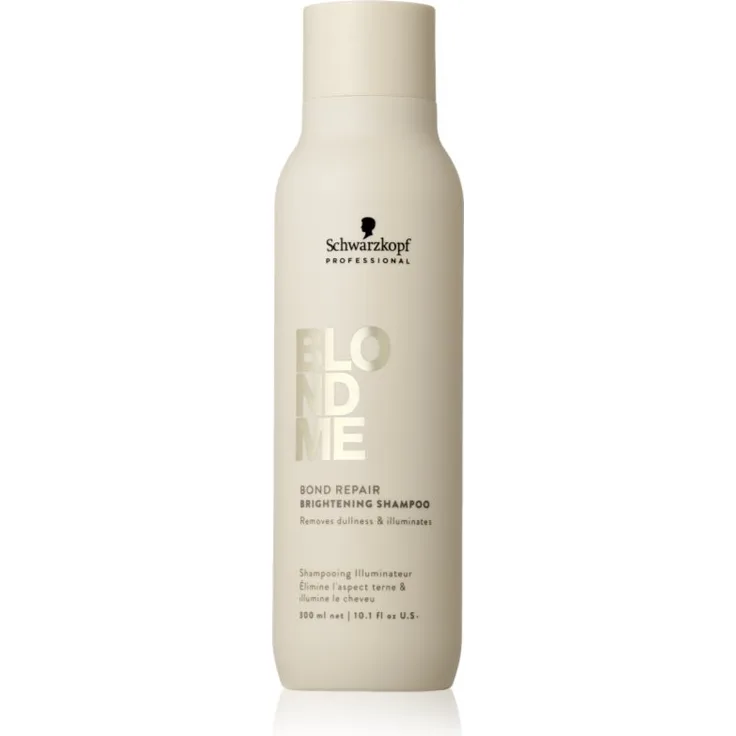 Schwarzkopf Professional Blondme Bond Repair Brightening Shampoo, aufhellendes Shampoo für blonde Haare, 300 ml, vegan, gibt Glanz und Volumen
