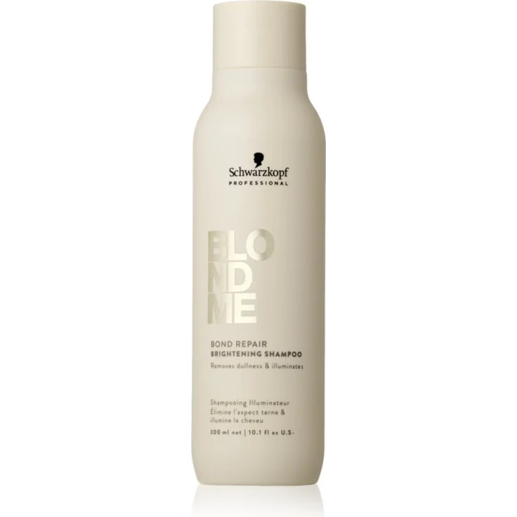 Schwarzkopf Professional Blondme Bond Repair Brightening Shampoo, aufhellendes Shampoo für blonde Haare, 300 ml, vegan, gibt Glanz und Volumen