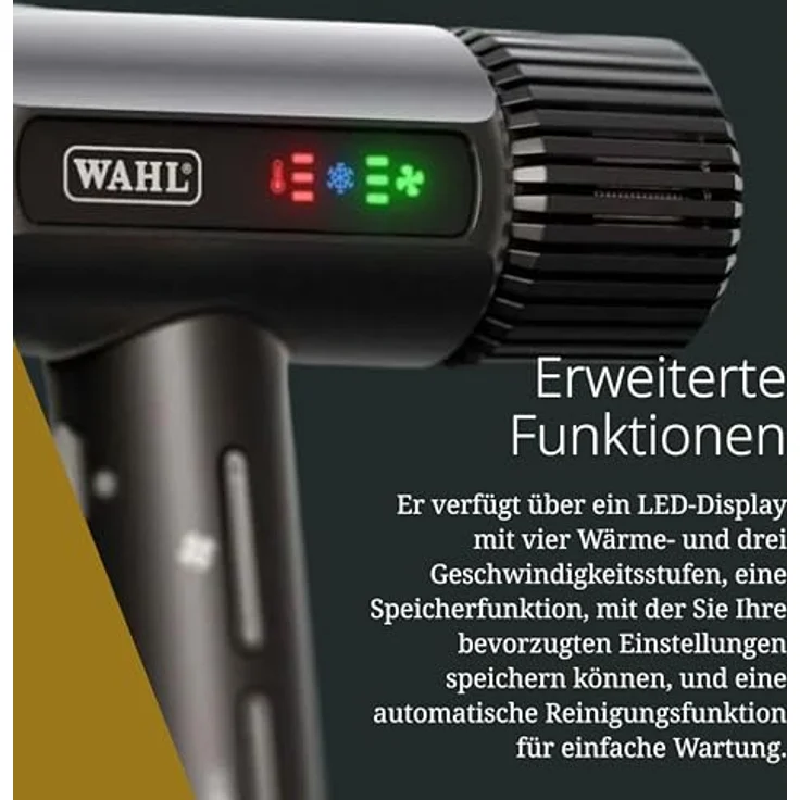 Wahl Vanquish - Professioneller Haartrockner - schnell trocknend - Föhn mit magnetischen Noozles & Diffusoraufsätzen – Bild 6