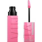 Maybelline New York flüssiger Lippenstift, Liquid Lipstick mit 16 Stunden Halt und glänzendem Finish, Super Stay Vinyl Ink, Nr. 155 Upbeat, 4,2 ml