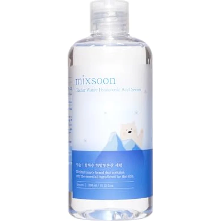mixsoon Glacier Water Hyaluron Serum 300 ml, Gesichtsserum für Damen mit intensiv feuchtigkeitsspendender Hyaluronsäure, vegan und unparfümiert – Bild 1