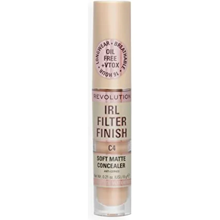 Makeup Revolution, IRL Filter Finish Concealer, Mittlere bis volle Deckkraft, C4, 6g – Bild 1