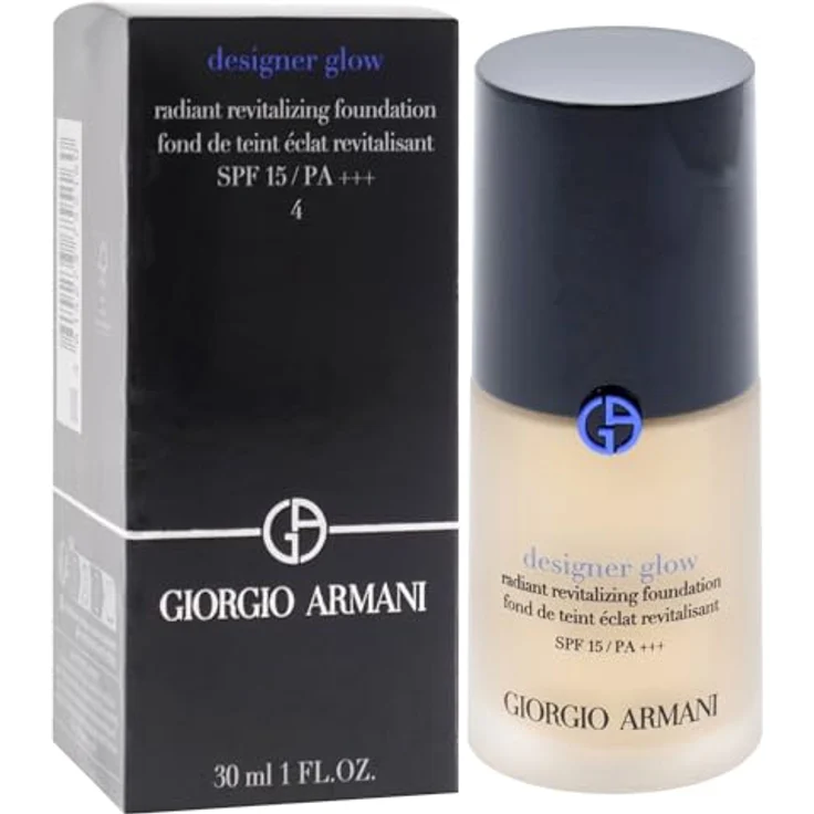 Armani Designer Glow Foundation, revitalisierendes Make-up mit SPF 15, Farbton 4, 30 ml – Bild 3