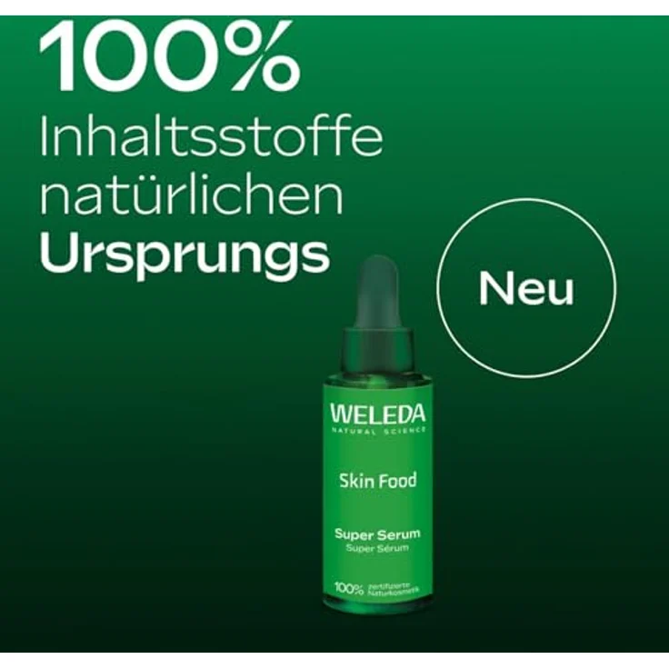 Weleda Skin Food Super Serum, Gesichtscreme mit Hyaluronsäure und Ceramide, 30 ml, Unisex, vegan, NaTrue-zertifiziert – Bild 6
