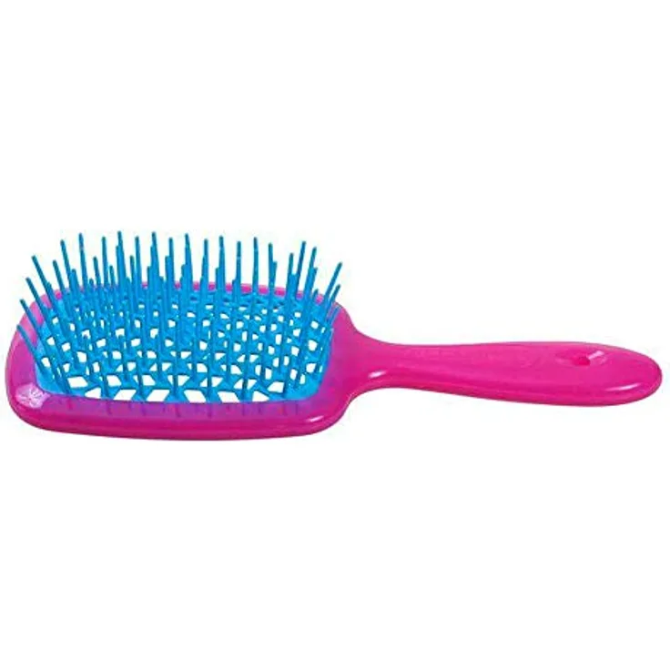 Jäneke Superbrush Bürste Fuxia Fuchsia mit türkis-blau Igel - 55 gr.