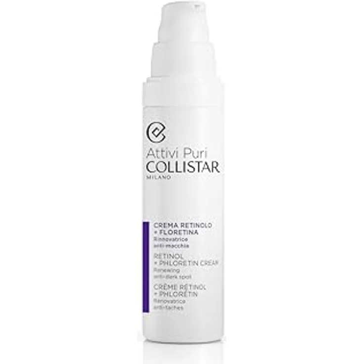 Collistar Attivi Puri Crema Viso Retinolo + Floretina, Anti-Flecken-Erneuerer, 50 ml, Reduziert feine Linien und Falten, Vereinheitlicht den Teint – Bild 2