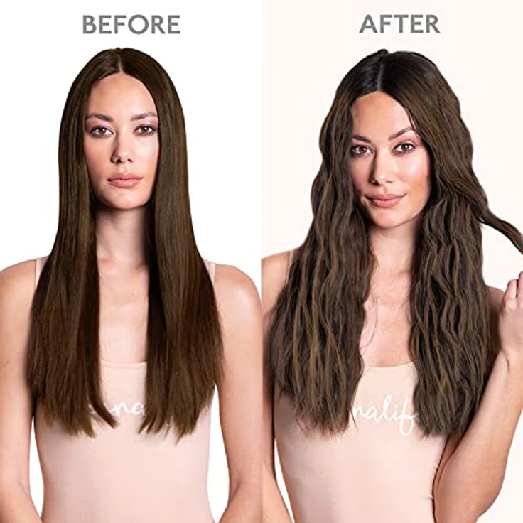WENNALIFE Clip in Extensions Echthaar 35cm 120g 7pcs Balayage Dunkel Braun to Chestnut Braun Remy Haarverlängerung – Bild 5